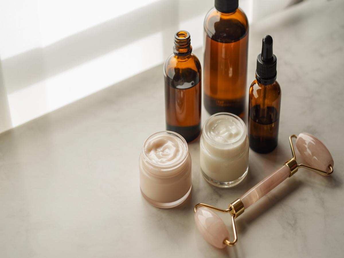 Minimal beauty routine setup connected to Longevity Skincare